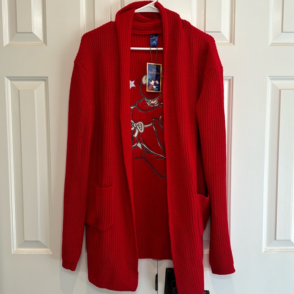 Brand new Cakeworthy Disney fantasia sorcerer mickey cardigan